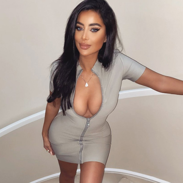 Sexy Stand Collar Sleeveless Skinny Hip Dress