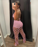 Hollow perspective two-piece beach style fishnet hand hook sexy fashion suit