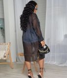 New chiffon loose see-through sunscreen shirt coat