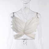 Chiffon Butterfly Shape Sling Top Sexy Temperament Top