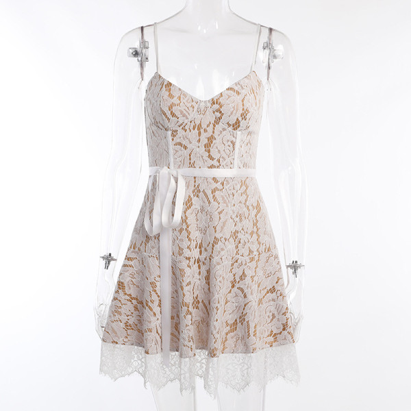 French Lace Dress Retro Sweet Sexy Slip Dress