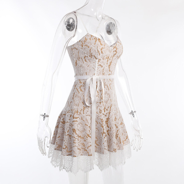 French Lace Dress Retro Sweet Sexy Slip Dress