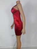 Sexy nightclub straps short slim bag hip open back skirt women's clothing