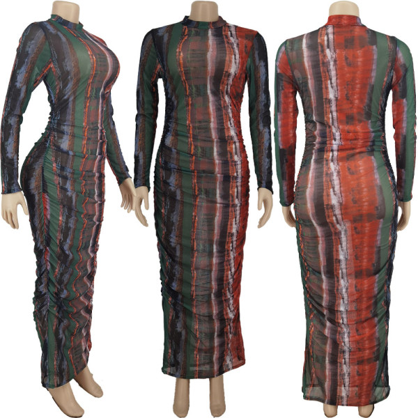 Nightclub Sexy Casual Long Sleeve Dress