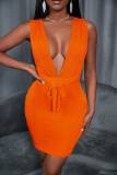 Fashionable sexy lace-up backless wrap chest dress multi-color hip nightclub short skirt