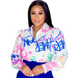 printed shirt long sleeve top