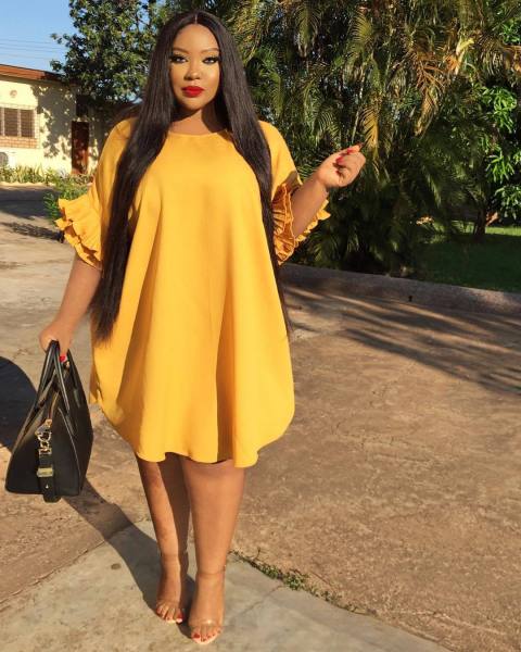Round Neck Plus Size Women's Ruffle Sleeve 5XL Dress