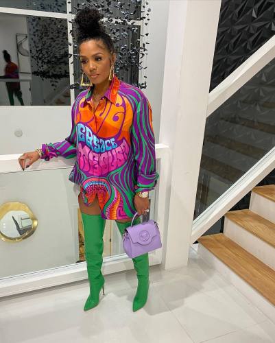 Temperament Casual Slim Fit Printed Shirt Dress