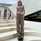 women's halter neck strapless backless irregular vest T-shirt top
