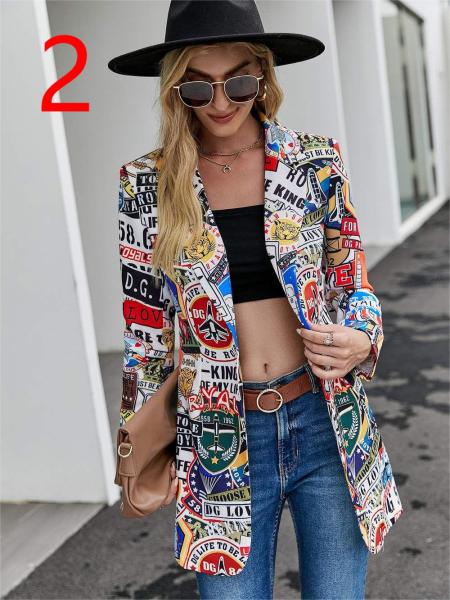 Women's Spring Autumn Winter Fashion Print Suit Women's Clothing