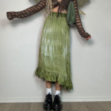 New Street Daily Small Fresh Printed Skirt