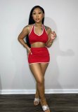 Women's sling bag hip skirt sexy two-piece suit