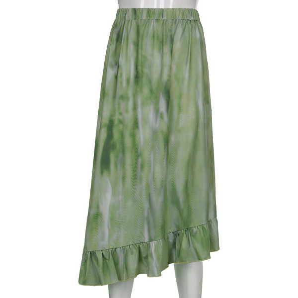 New Street Daily Small Fresh Printed Skirt