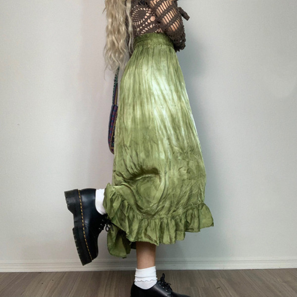 New Street Daily Small Fresh Printed Skirt