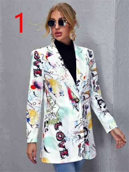 Women's Spring Autumn Winter Fashion Print Suit Women's Clothing