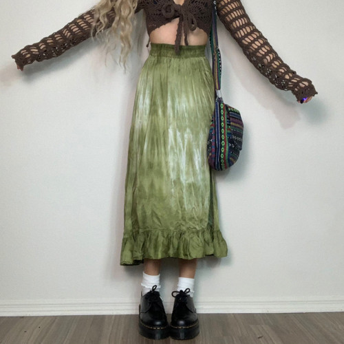 New Street Daily Small Fresh Printed Skirt