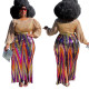 Fashion Casual Colorful Sequin Puff Sleeve Slit Pack Hip Dress