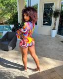 Beach Sexy Print Long Sleeve Jumpsuit