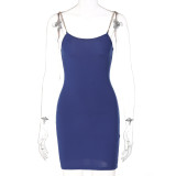 Backless hollow suspender skirt sexy slim bag hip dress women