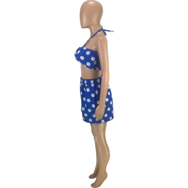 Women's Fashion Casual Sexy Beach Vacation Style Chest Pad Loose Tube Top Shorts Two-piece Set