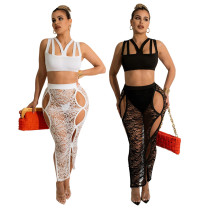 Sexy Sling Lace Sheer Skirt + Top with Panties Sexy Sling Lace Sheer Skirt + Top with Panties