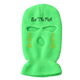 Embroidered three-hole hat Ski mask