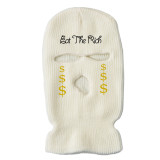 Embroidered three-hole hat Ski mask