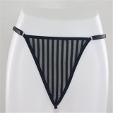 Stainless Steel Leo Constellation Rhinestone Alphabet Pendant Waist Chain Panties All-in-One Combination Thong Chain