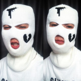 Embroidered Acrylic Three Hole Hat Ski Mask