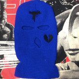 Embroidered Acrylic Three Hole Hat Ski Mask