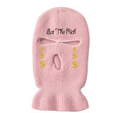 Embroidered three-hole hat Ski mask