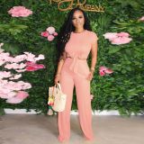 Fashion Casual Cropped Navel Short Sleeve Two Piece Set