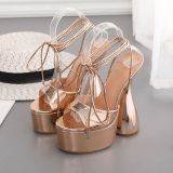women's shoes water platform chicken leg heel chunky high heel strappy women's sandals