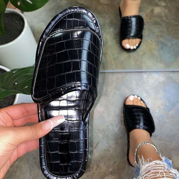 Big Foot Slippers Fashion Outer Wear Women's One Word Beach Sandals and Slippers Women