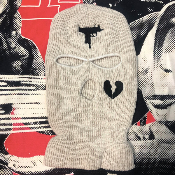 Embroidered Acrylic Three Hole Hat Ski Mask