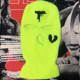 Embroidered Acrylic Three Hole Hat Ski Mask