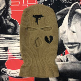 Embroidered Acrylic Three Hole Hat Ski Mask