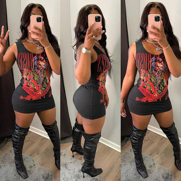 Fashion casual sexy summer new vest dress