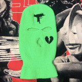 Embroidered Acrylic Three Hole Hat Ski Mask