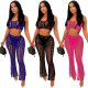 Nightclub sexy women's mesh stitching sleeveless suit