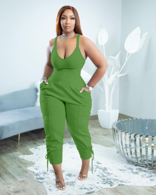 sexy women's sexy suspenders slim jumpsuit