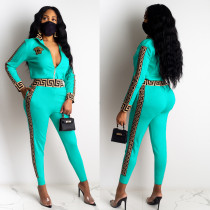Fashion casual women's zipper trousers long sleeves Fashion casual women's zipper trousers long sleeves
