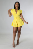 Fashion jumpsuit + wide leg pants two-piece set