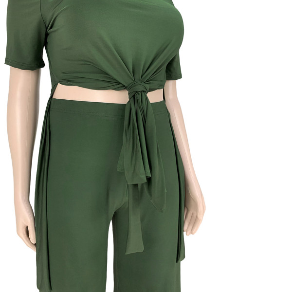Large size sexy women's nightclub clothes fashion casual straps wide leg pants two-piece set