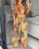 women's two piece printed vest pants women