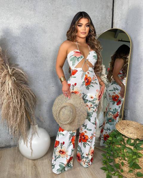 Beach Resort Lace Up Sexy Jumpsuit