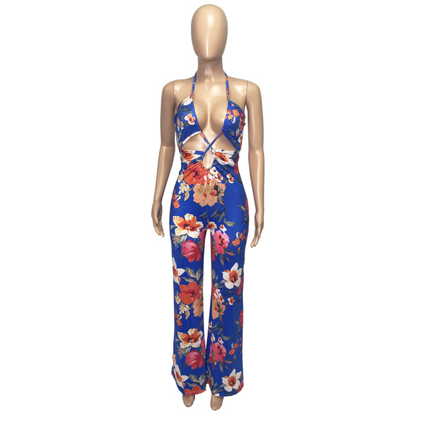 Beach Resort Lace Up Sexy Jumpsuit