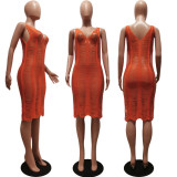 Sexy Slim Fit Open Knit Hooked Wool Dress