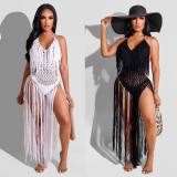 Ladies Beach Skirt Handmade Crochet Jumpsuit Fringe Skirt