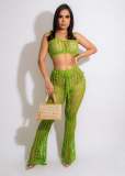 Sexy Slim Fit Cutout Knit Hand Hook Cutout Casual Suit